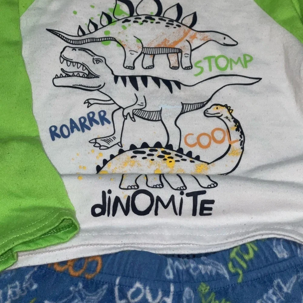 Boys 18 month outfit, pajamas, pjs Kids Pajamas - Green and‎ Blue 18 months